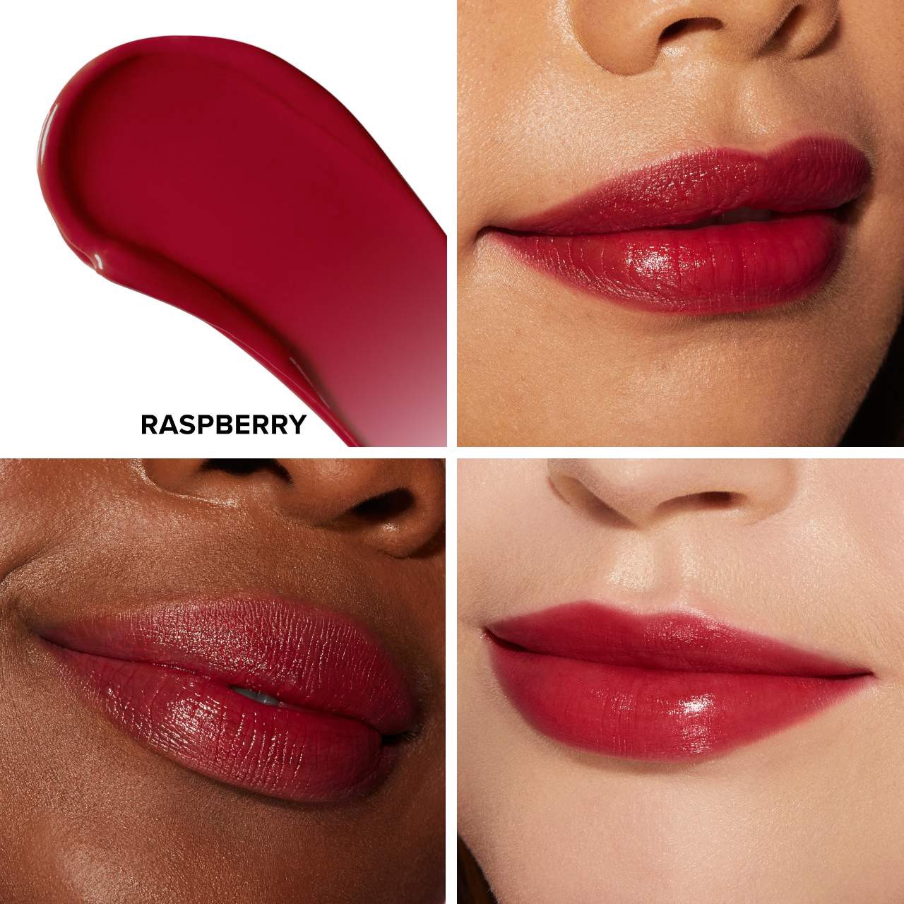 slide 5 of 9, Too Faced Kissing Juicy Tint Lip Balm Raspberry,