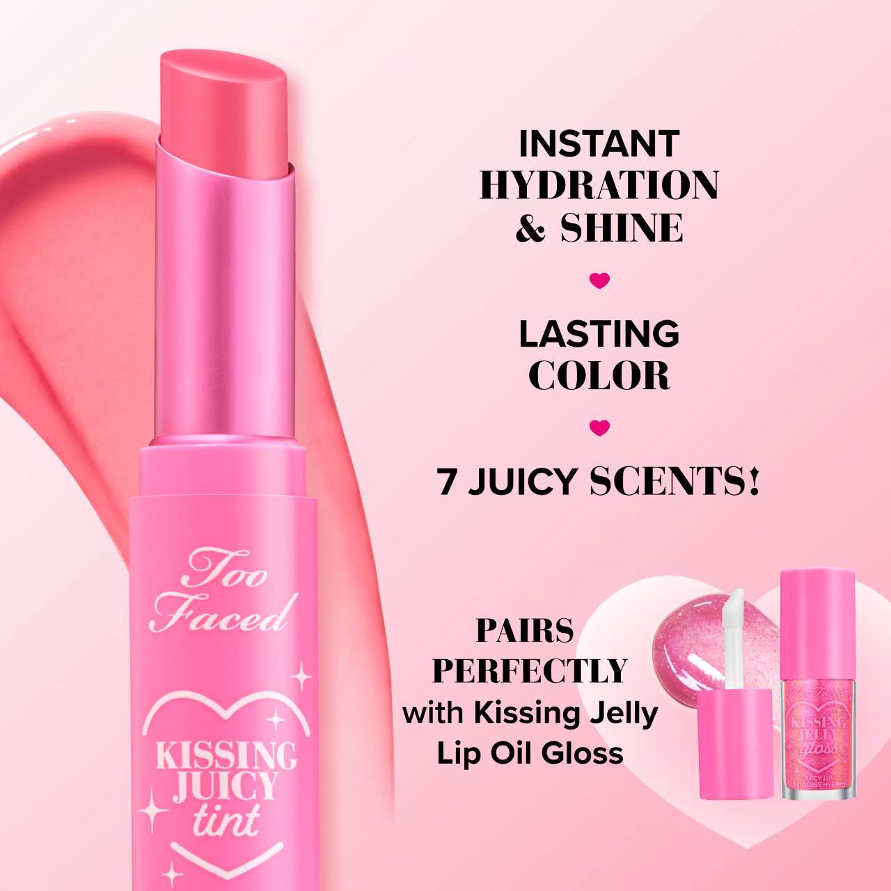 slide 5 of 9, Too Faced Kissing Juicy Tint Lip Balm Grape Soda,