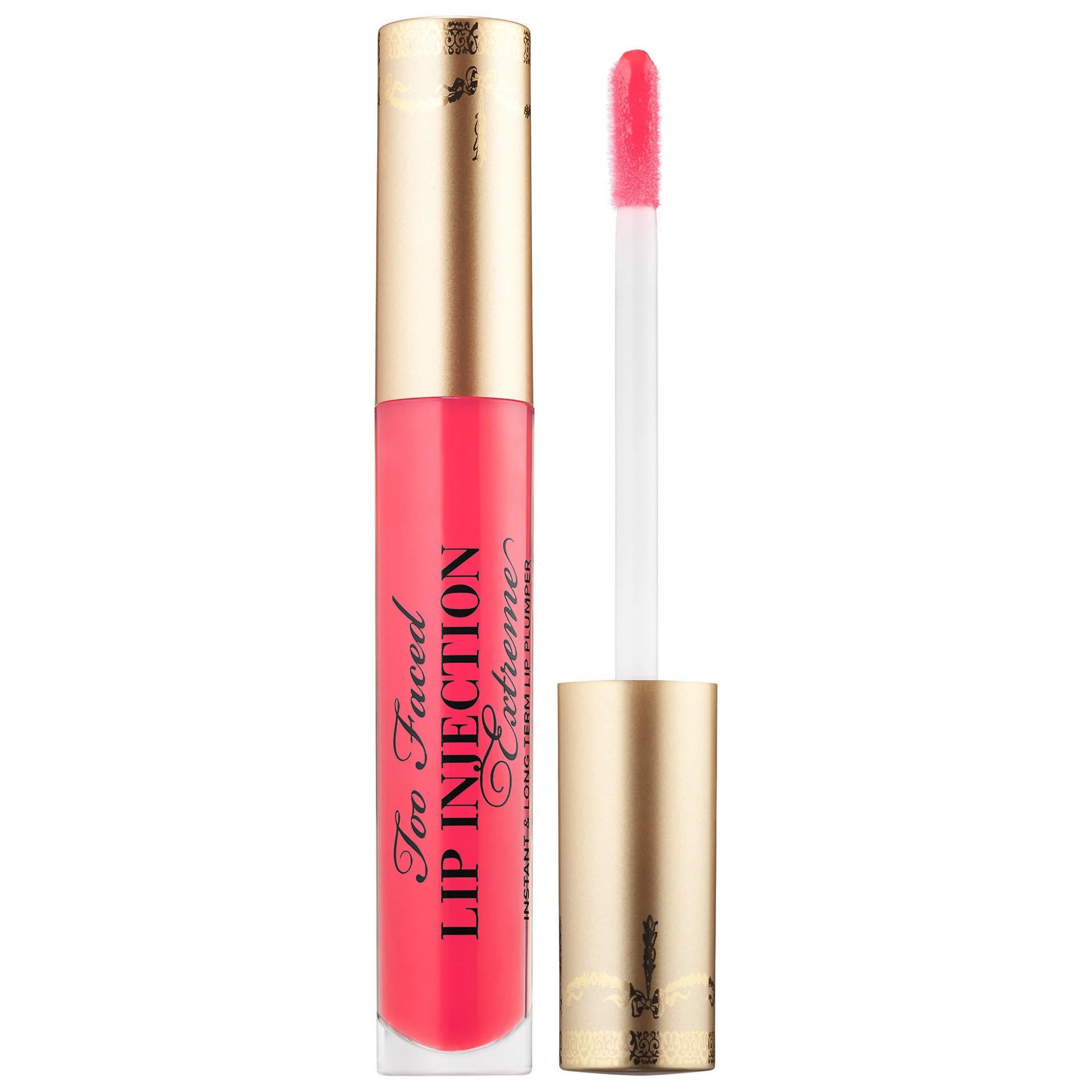 slide 1 of 9, Too Faced Lip Injection Extreme Hydrating Lip Plumper Pink Punch, 0.14 oz/ 4 gram