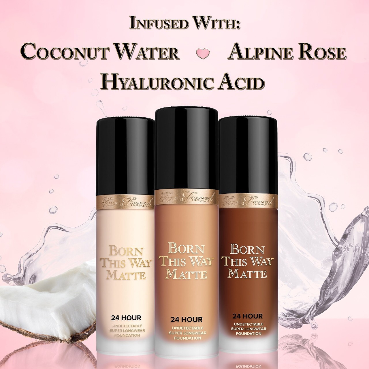 slide 5 of 7, Too Faced Born This Way Matte Longwear Liquid Foundation Almond, 1 oz / 30 ml