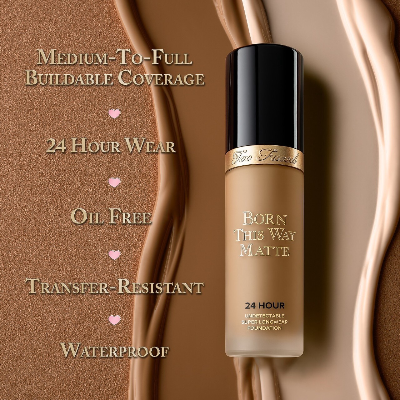 slide 6 of 7, Too Faced Born This Way Matte Longwear Liquid Foundation Almond, 1 oz / 30 ml