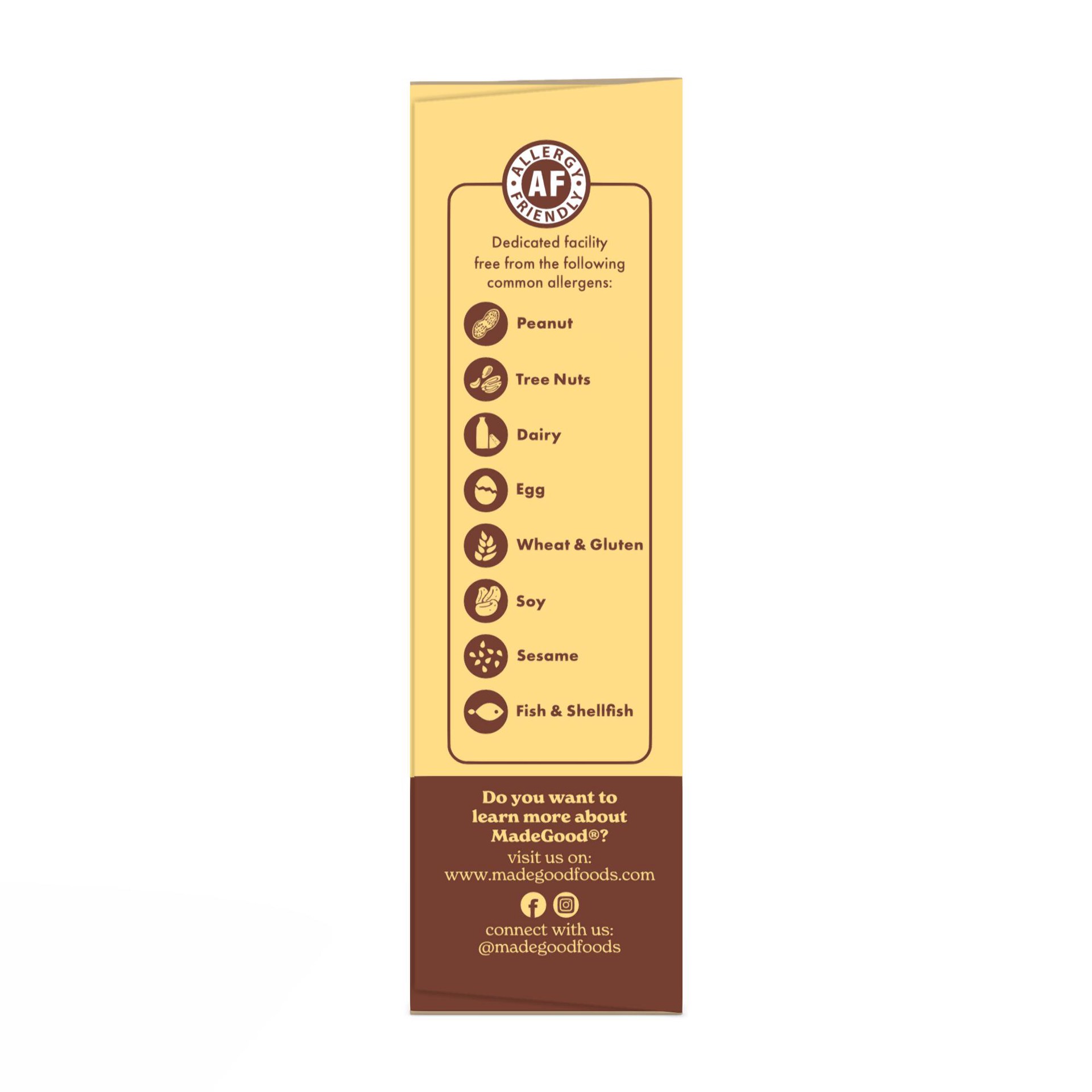 slide 10 of 10, MadeGood Mornings Soft Baked Chocolate Chip Oat Bars 5 - 1.06 oz Bars, 5 ct