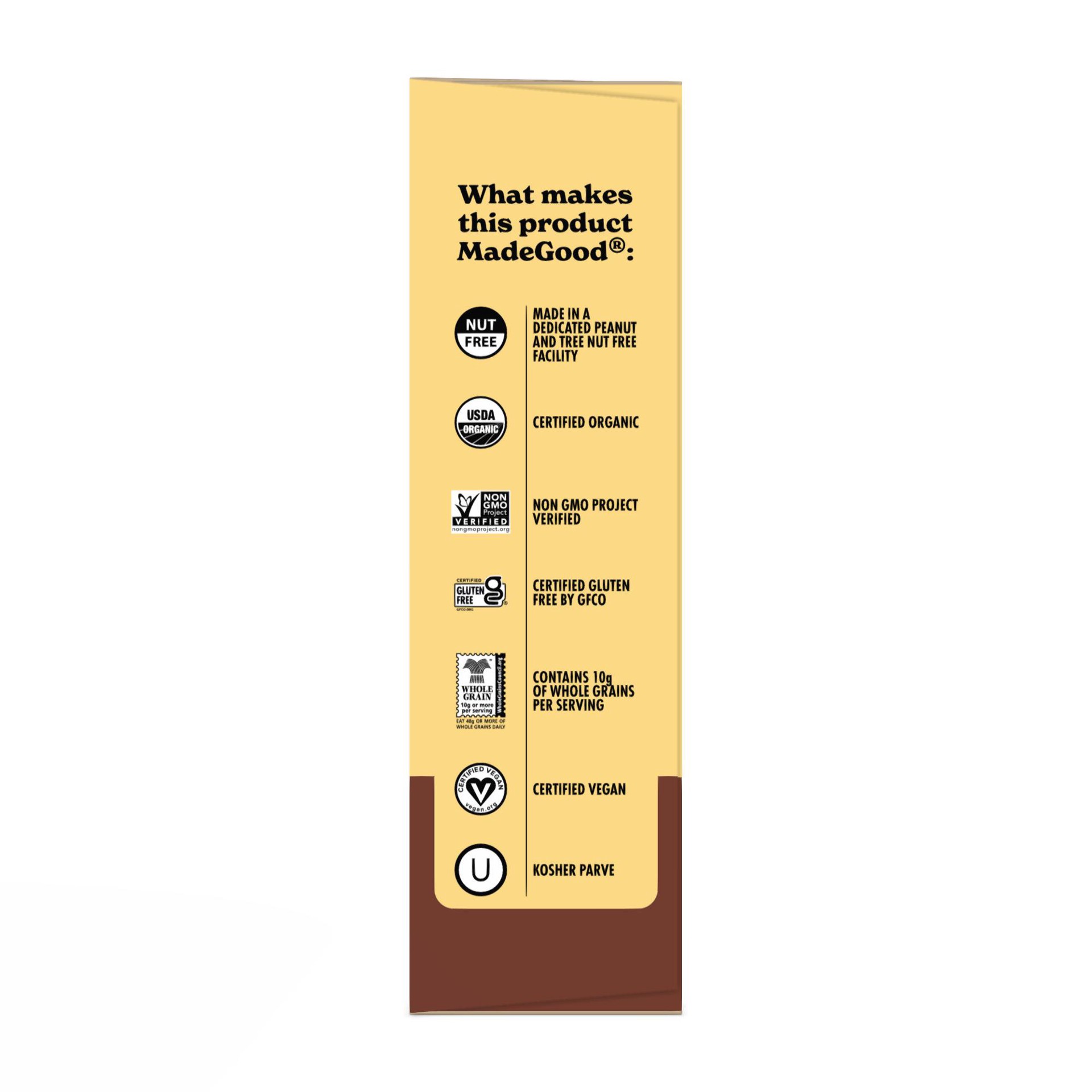 slide 9 of 10, MadeGood Mornings Soft Baked Chocolate Chip Oat Bars 5 - 1.06 oz Bars, 5 ct