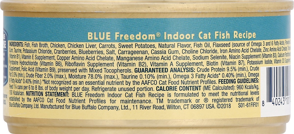 slide 5 of 9, Blue Buffalo Freedom Adult Indoor Fish, 5.5 oz