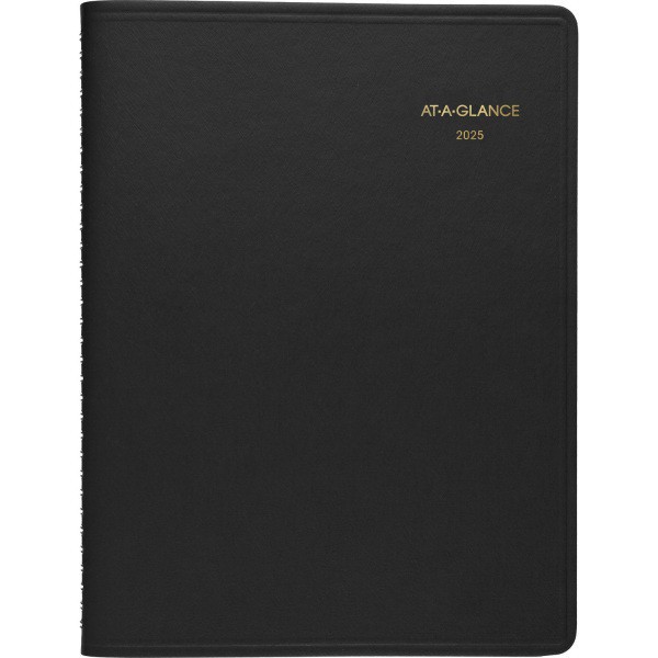 slide 1 of 3, 2025 At-A-Glance 2-Person Daily Appointment Book, 8"" X 11"", Black, January To December, 7022205, 1 ct