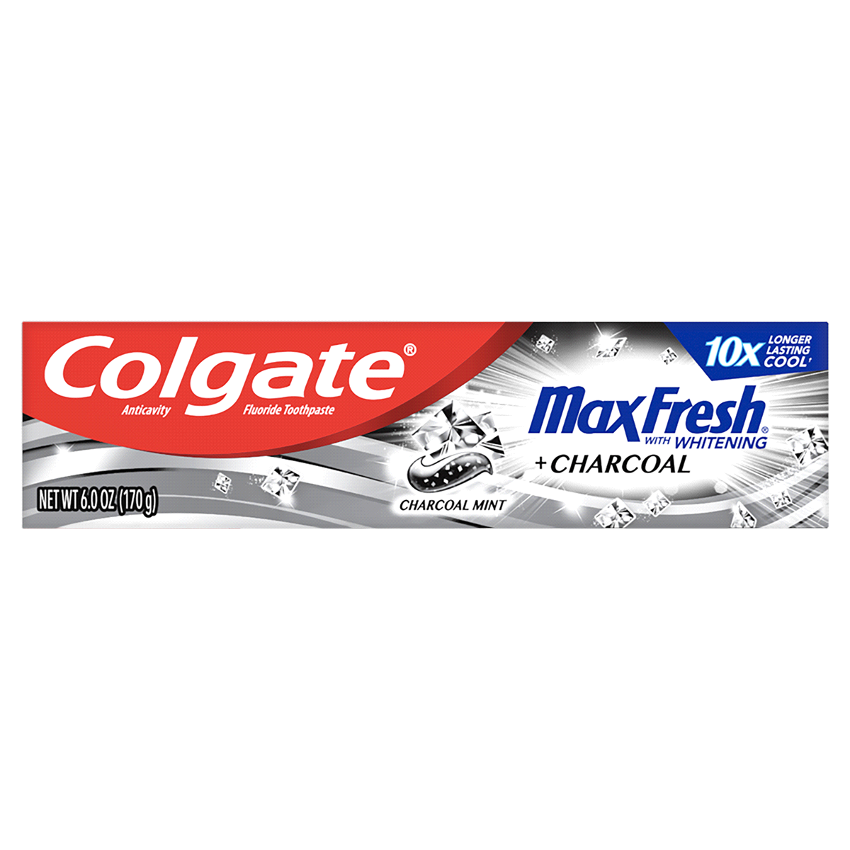 slide 1 of 1, Colgate Max Fresh Whitening Charcoal Toothpaste, 6 oz