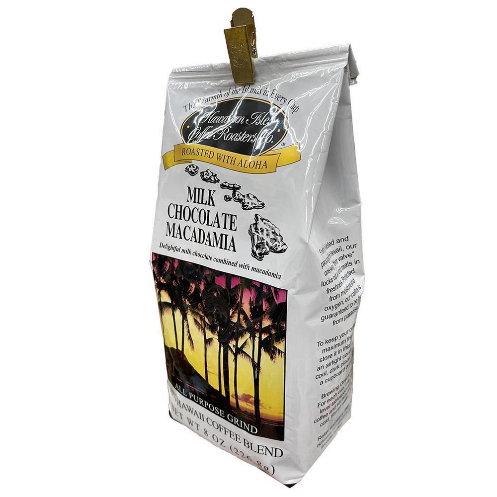 slide 2 of 4, Hawaiian Isles Kona Coffee Co. All Purpose Grind Milk Chocolate Macadamia Coffee 8.0 oz, 
