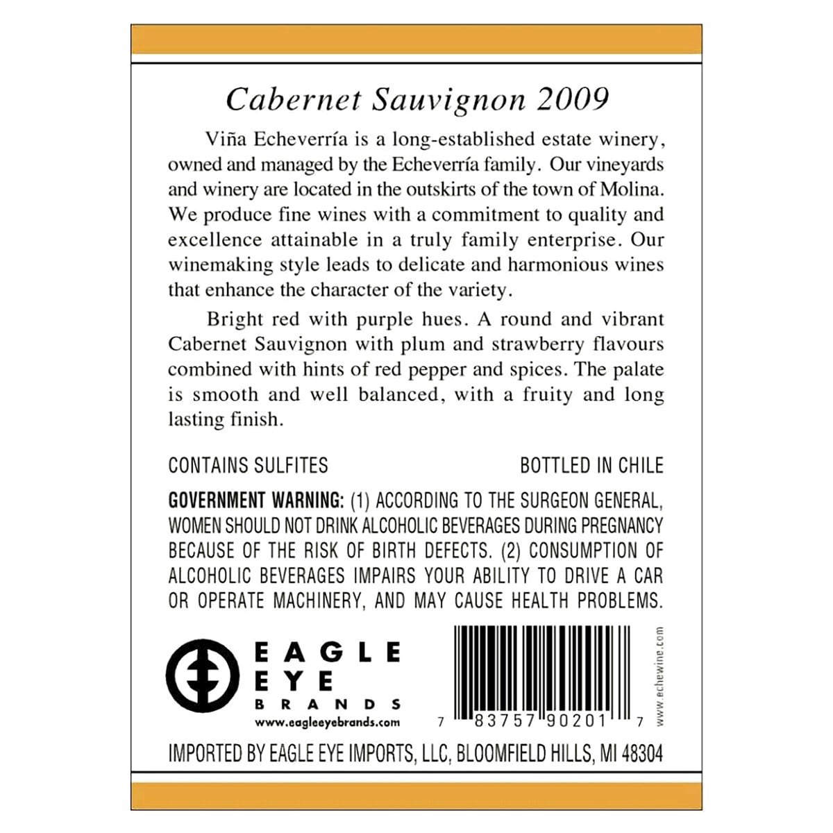 slide 2 of 5, Echeverria Cabernet Sauvignon Reserva, 1 ct