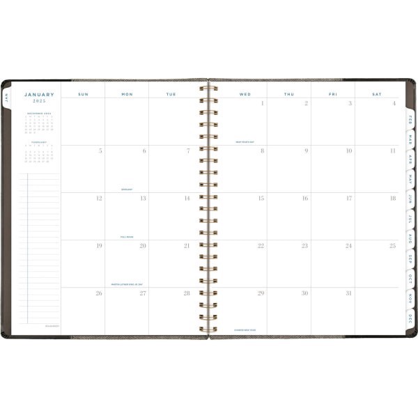 slide 4 of 4, 2025-2026 At-A-Glance Signature Collection Weekly/Monthly Planner, 8-1/2"" X 11"", Black, January To January, Yp90505, 1 ct