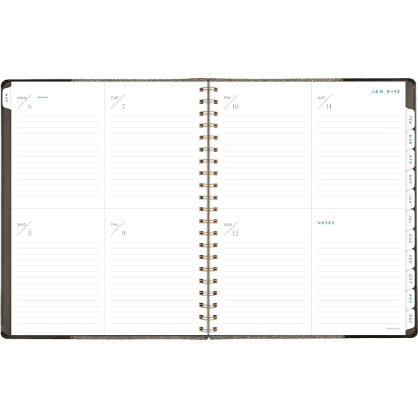 slide 2 of 4, 2025-2026 At-A-Glance Signature Collection Weekly/Monthly Planner, 8-1/2"" X 11"", Black, January To January, Yp90505, 1 ct