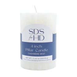 Sewing Down South 4" Pillar Candle Loose Rib Cashmere Mist - White