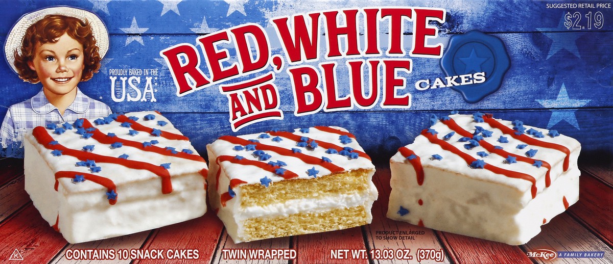 slide 2 of 4, Little Debbie Snack Cakes, Little Debbie Family Pack Red, White and Blue Cakes (van), 10 ct