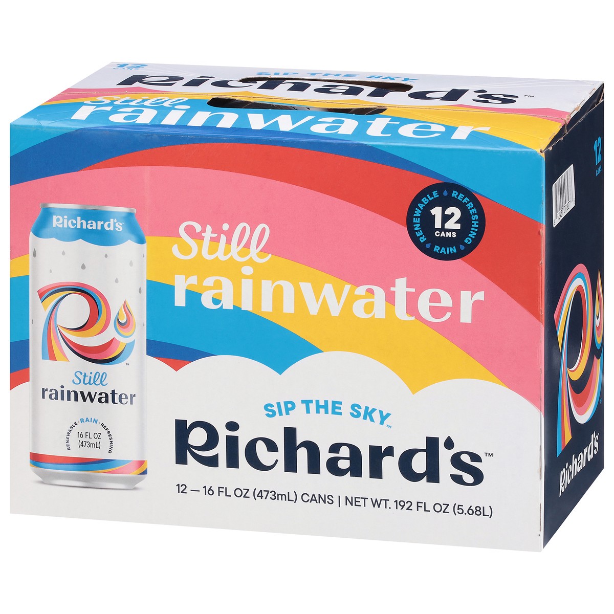slide 11 of 12, Richard's Still Rainwater 12 - 16 fl oz Cans, 192 oz