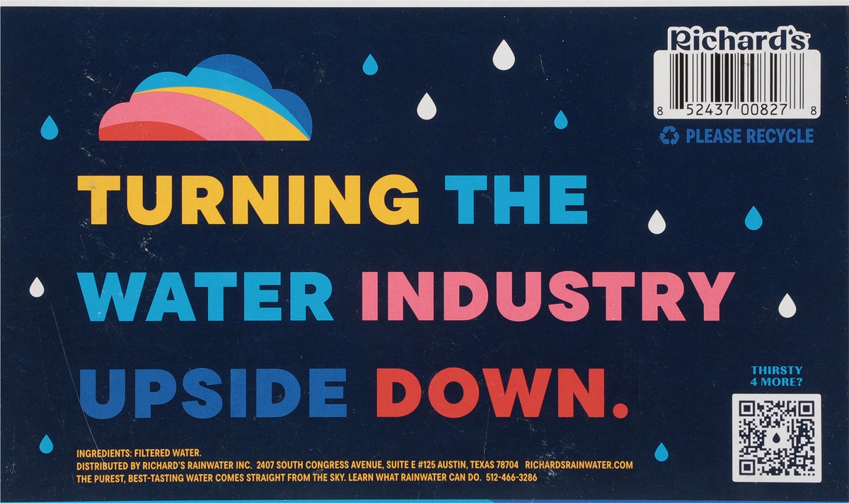 slide 6 of 12, Richard's Still Rainwater 12 - 16 fl oz Cans, 192 oz