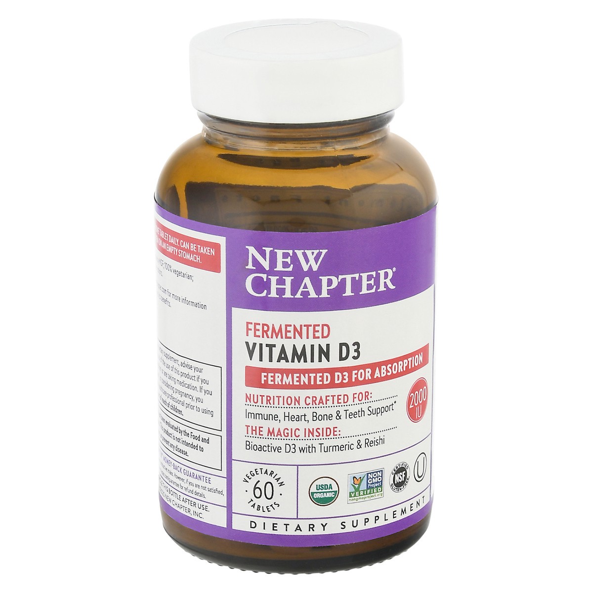 slide 2 of 9, New Chapter 2000 IU Vitamin D3 Vegetarian Tablets 60 ea Bottle, 60 ct