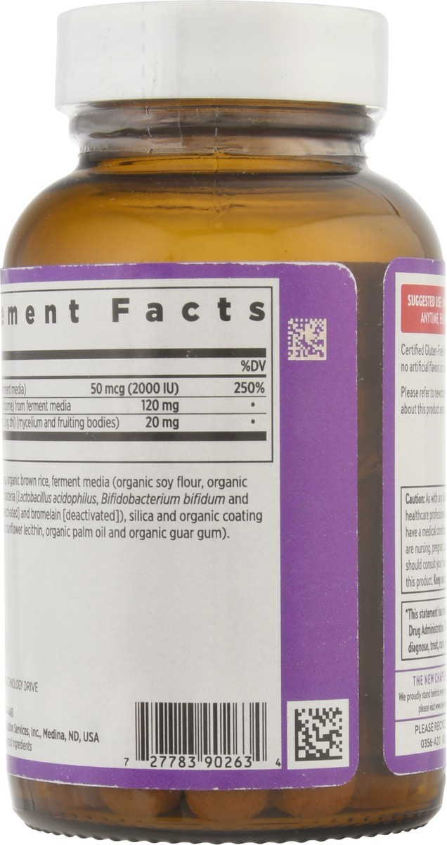 slide 5 of 9, New Chapter 2000 IU Vitamin D3 Vegetarian Tablets 60 ea Bottle, 60 ct