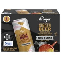 Kroger® Zero Sugar Non Alcoholic Ginger Beer Cans