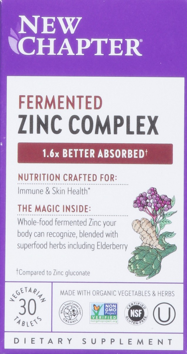 slide 12 of 15, New Chapter Fermented Zinc Complex, 30 ct