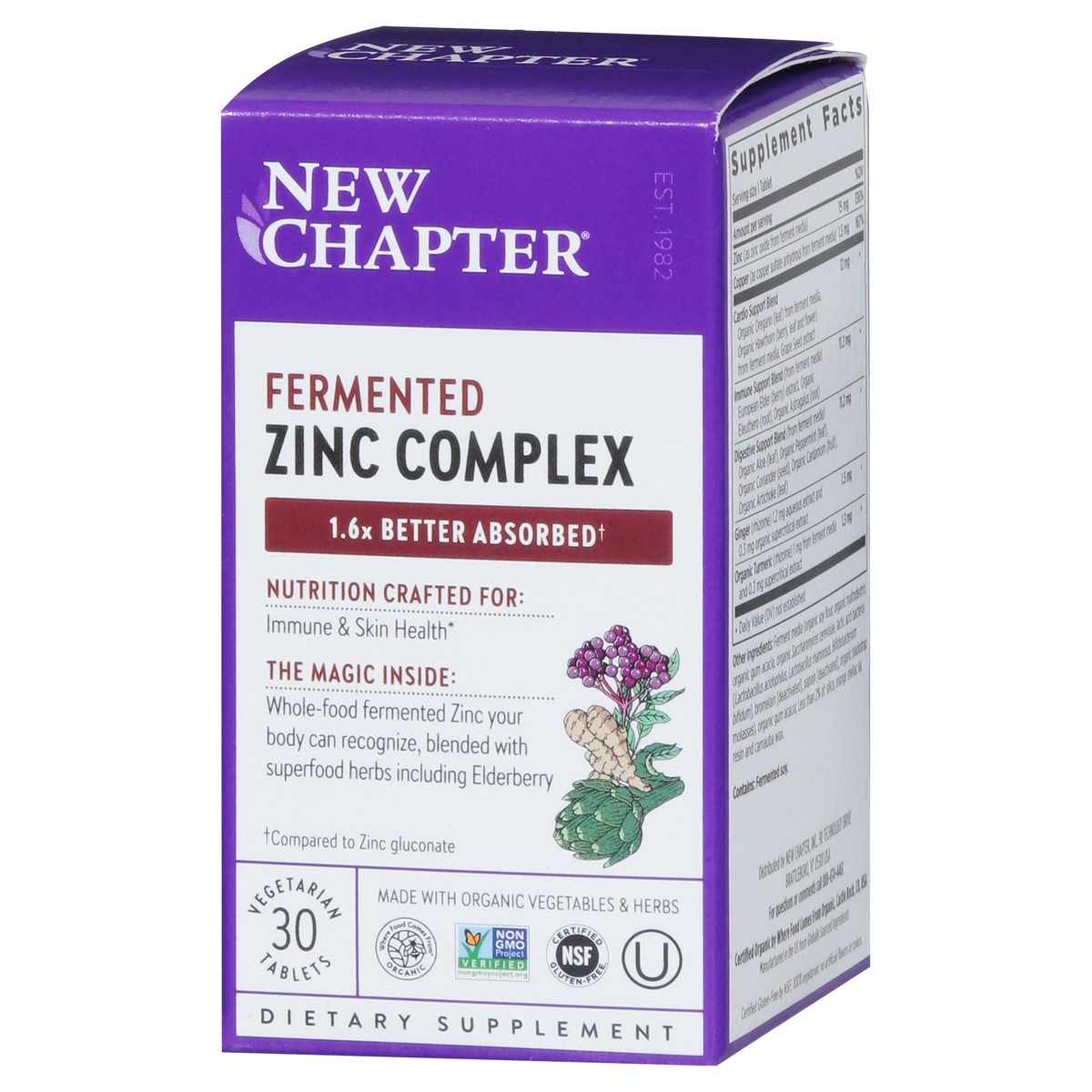 slide 10 of 15, New Chapter Fermented Zinc Complex, 30 ct