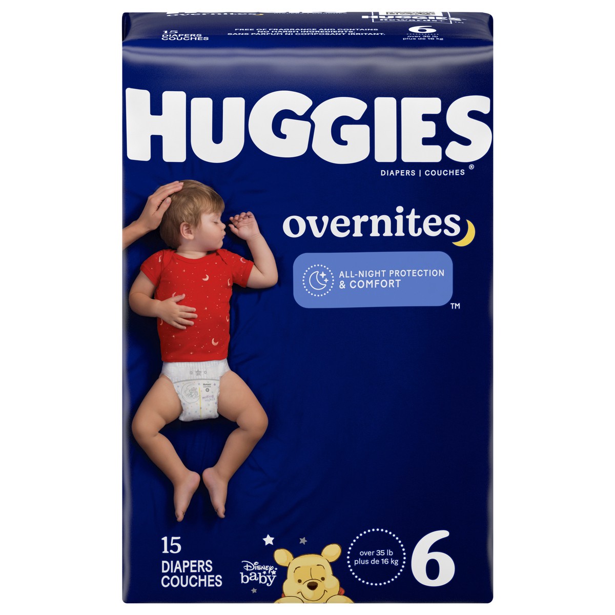 slide 1 of 5, Huggies Overnites Nighttime Baby Diapers, Size 6, 15 Ct, 15 ct