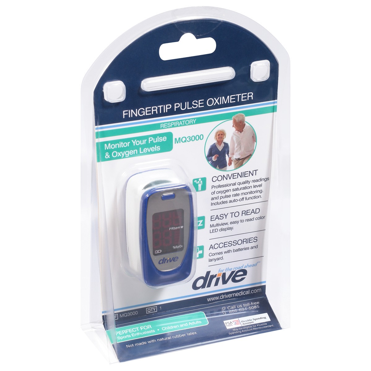 slide 7 of 9, Drive Fingertip Pulse Oximeter 1 ea, 1 ct