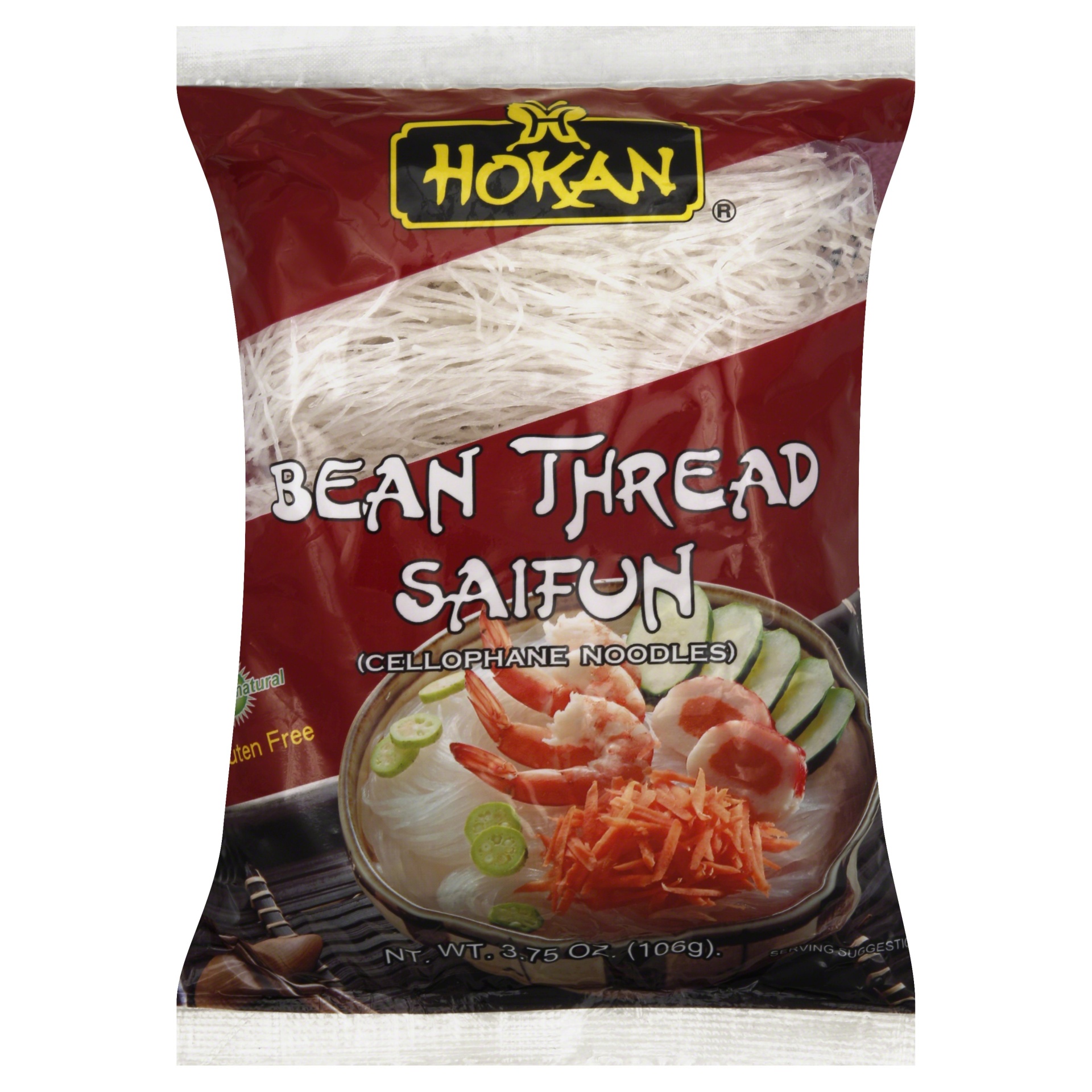 slide 1 of 1, Hokan Bean Thread Saifun Cellophane Noodles, 3.75 oz