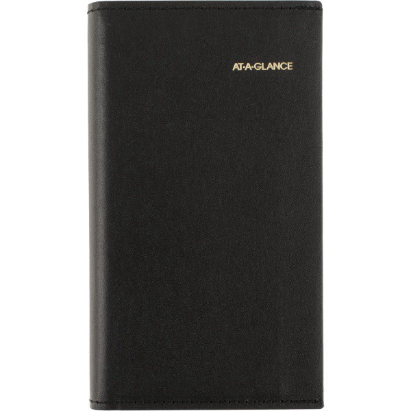 slide 1 of 3, 2025 At-A-Glance Refillable Weekly Appointment Book Planner, 3-1/4"" X 6-1/4"", Black, January To December, 7000805, 1 ct