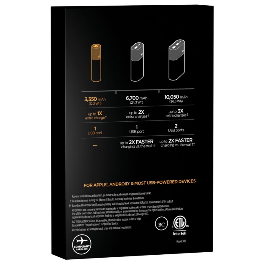 slide 2 of 4, Duracell Rechargeable Power Bank, 1 ct