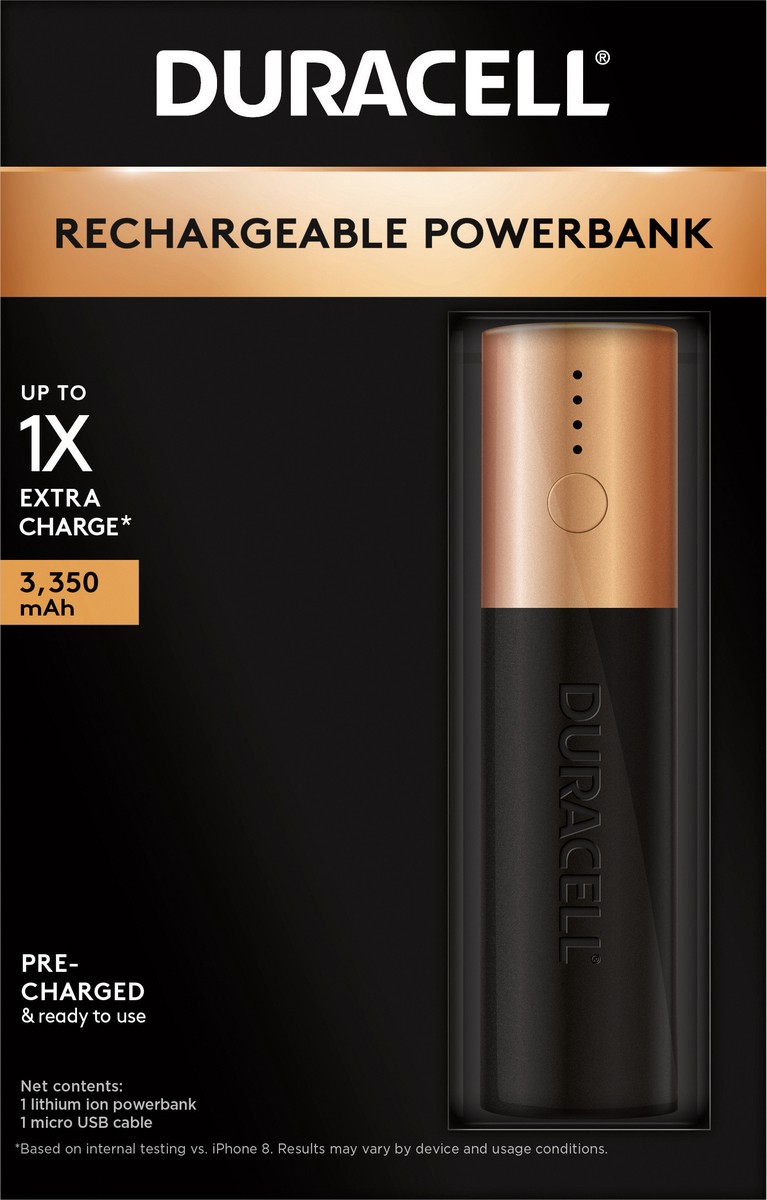 slide 2 of 3, Duracell Rechargeable 3,350 mAh Powerbank 2 1 ea, 1 ct