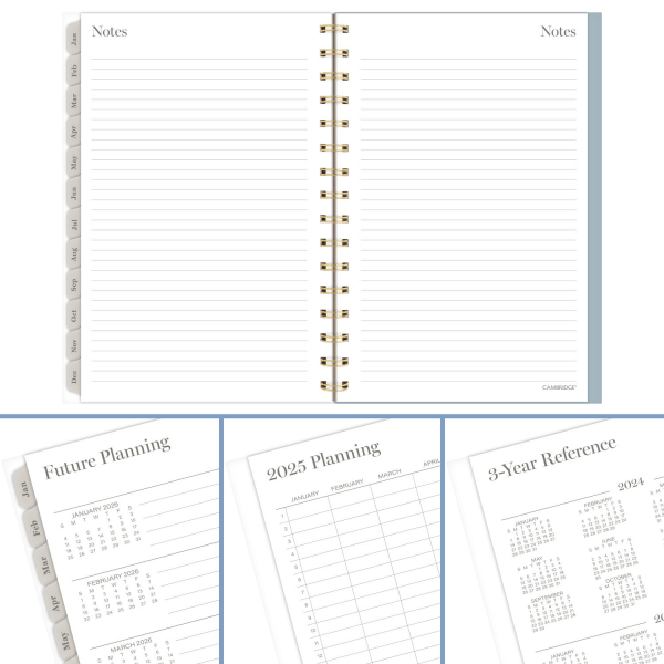 slide 3 of 9, 2025 Cambridge Weekly/Monthly Planner, 5-1/2"" X 8-1/2"", Triad, January To December, 1728-200, 1 ct