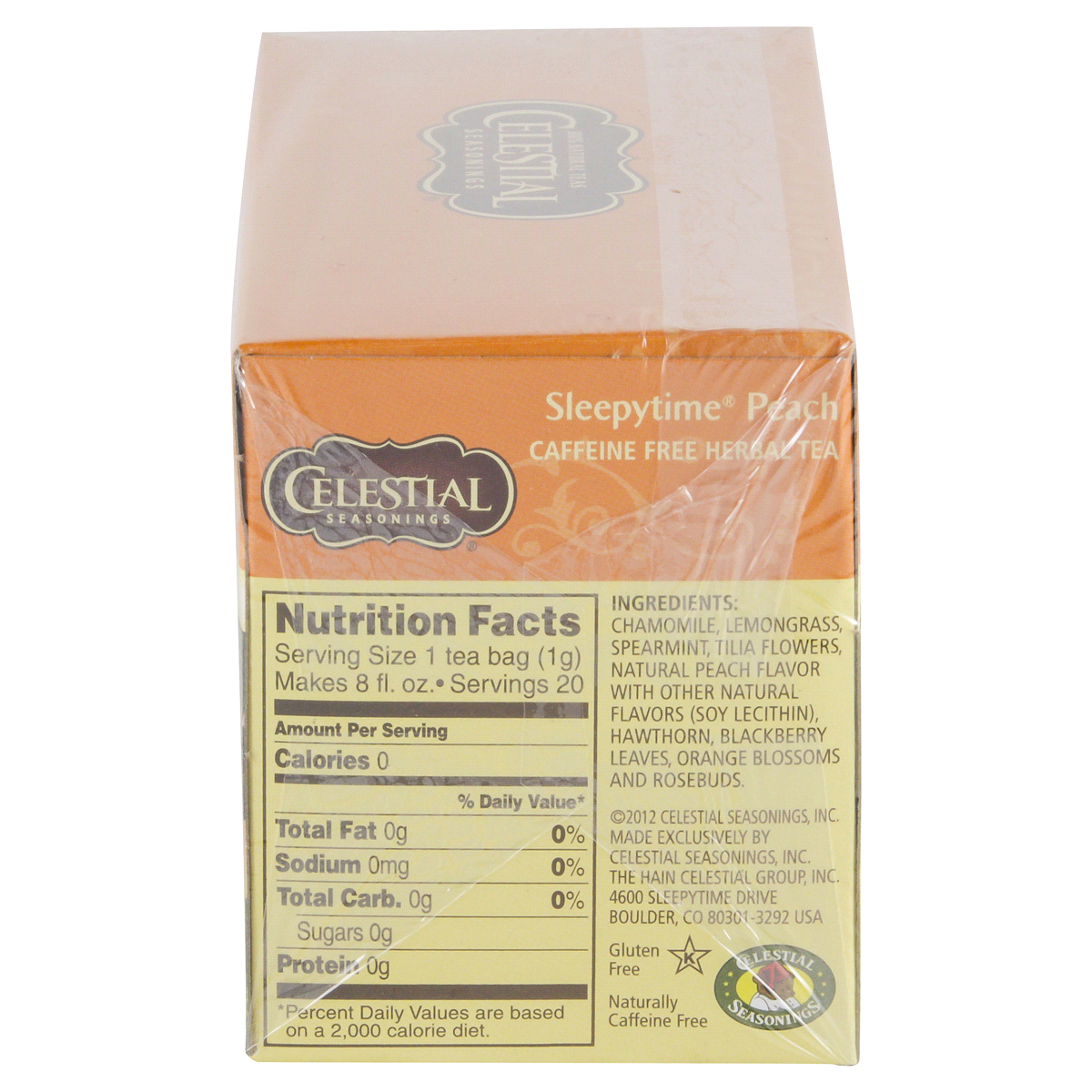 Celestial Seasonings Herbal Tea, Sleepytime Peach, 20 ct