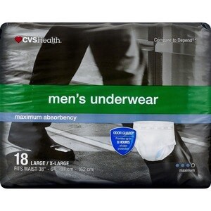slide 1 of 1, CVS Health Men's Underwear Maximum Absorbency, L/Xl, 18 Ct, 18 ct