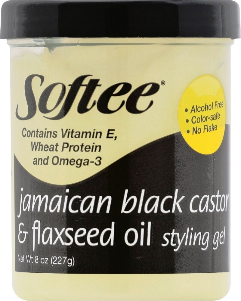 slide 1 of 1, Softee Jamaican Black Castor Flaxseed Oil Styling Gel, 8 oz