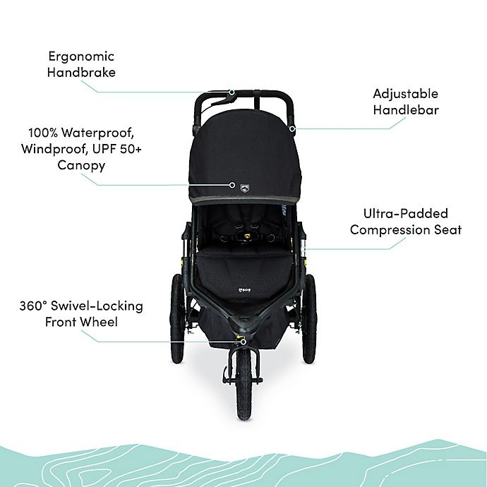 slide 4 of 5, BOB Gear Alterrain Pro Jogging Stroller - All Weather Black, 1 ct