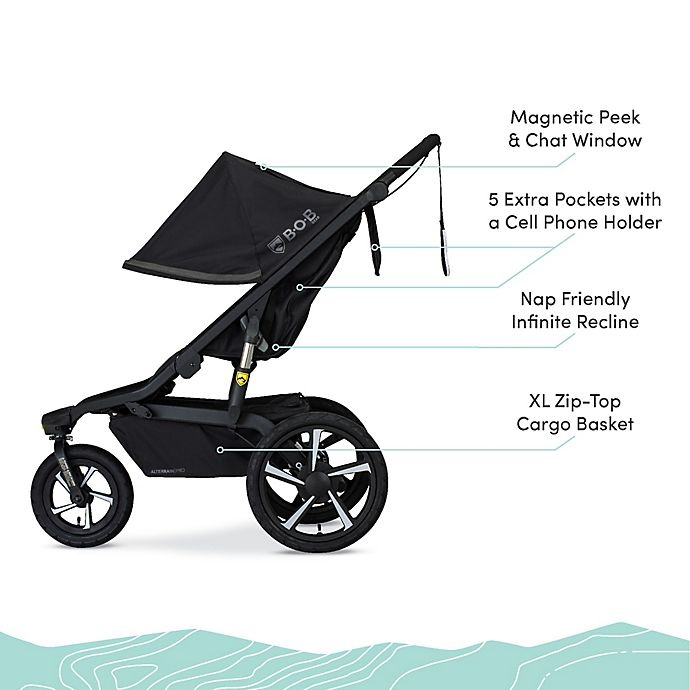 slide 5 of 5, BOB Gear Alterrain Pro Jogging Stroller - All Weather Black, 1 ct