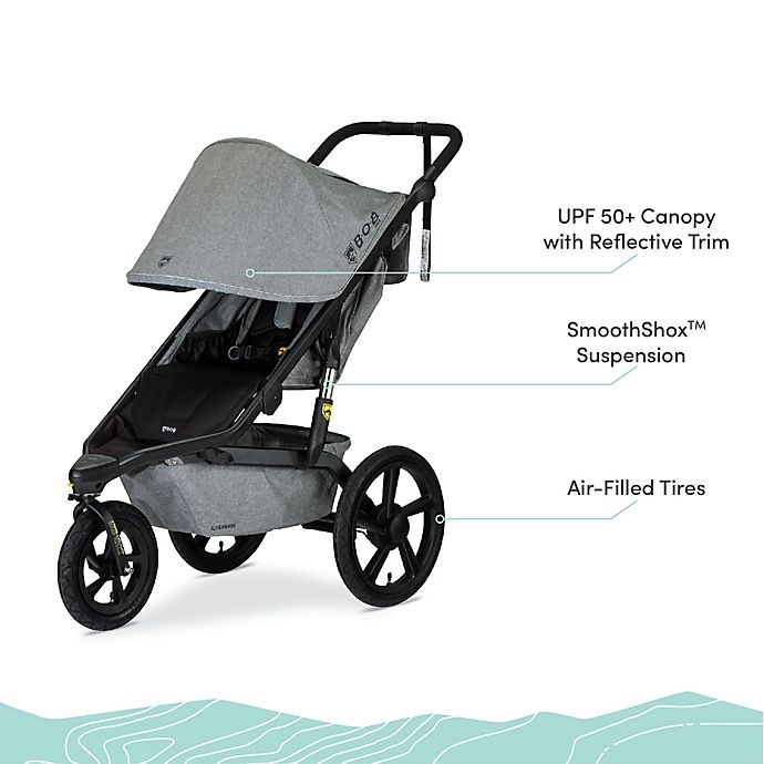 slide 5 of 13, BOB Gear Alterrain Jogging Stroller - Melange Grey, 1 ct