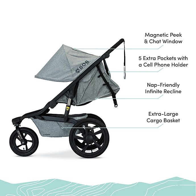 slide 3 of 13, BOB Gear Alterrain Jogging Stroller - Melange Grey, 1 ct