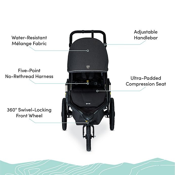 slide 6 of 12, BOB Gear Alterrain Jogging Stroller - Melange Black, 1 ct