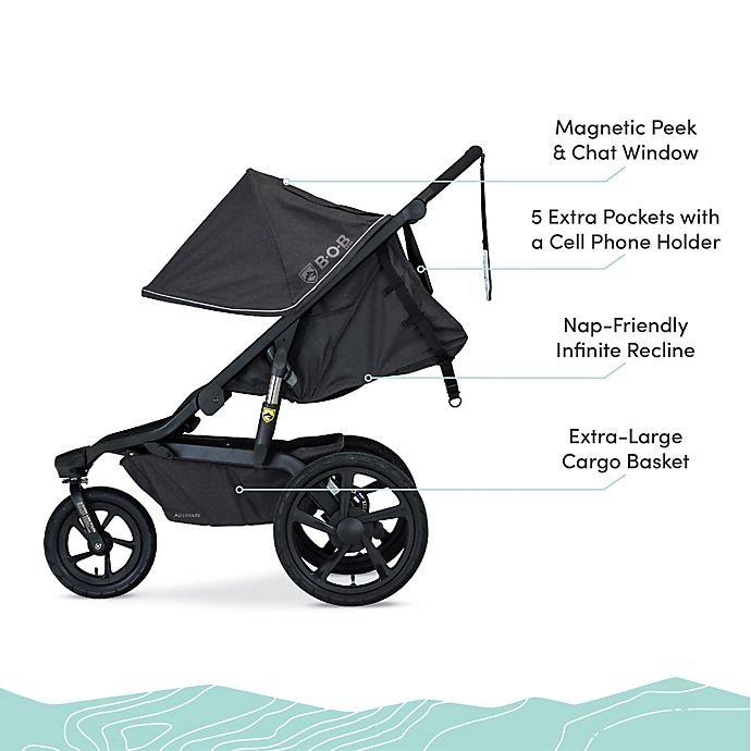 slide 7 of 12, BOB Gear Alterrain Jogging Stroller - Melange Black, 1 ct