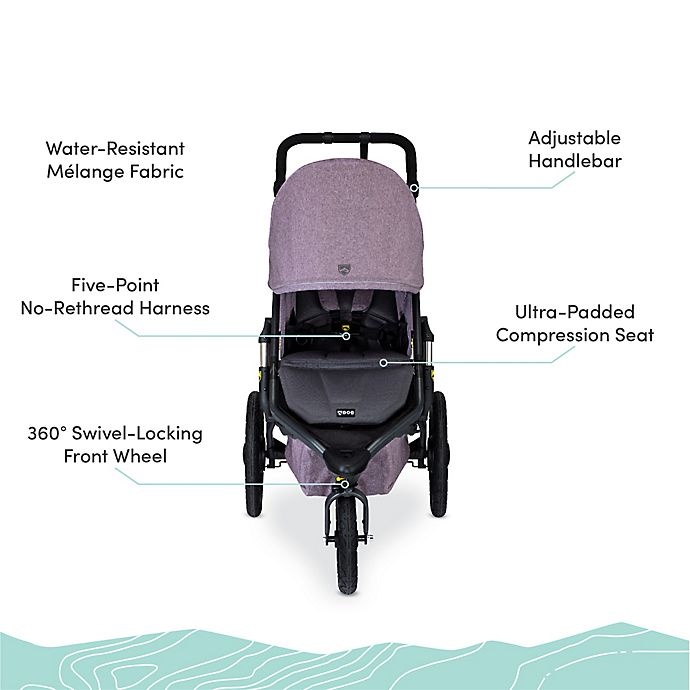 slide 6 of 13, BOB Gear Alterrain Jogging Stroller - Melange Lilac, 1 ct