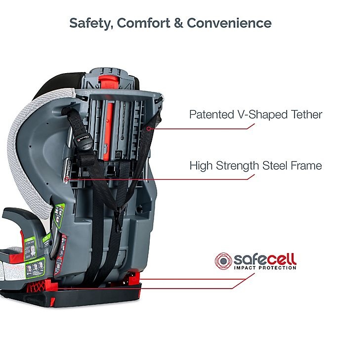 slide 7 of 12, Britax Grow With You ClickTight Clean Comfort Harness-2-Booster Car Seat - Light Grey, 1 ct