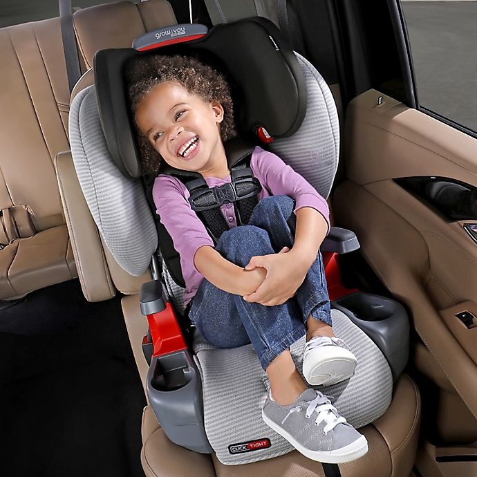 slide 9 of 12, Britax Grow With You ClickTight Clean Comfort Harness-2-Booster Car Seat - Light Grey, 1 ct