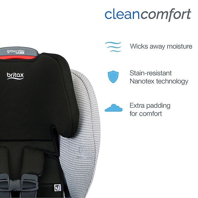 slide 11 of 12, Britax Grow With You ClickTight Clean Comfort Harness-2-Booster Car Seat - Light Grey, 1 ct