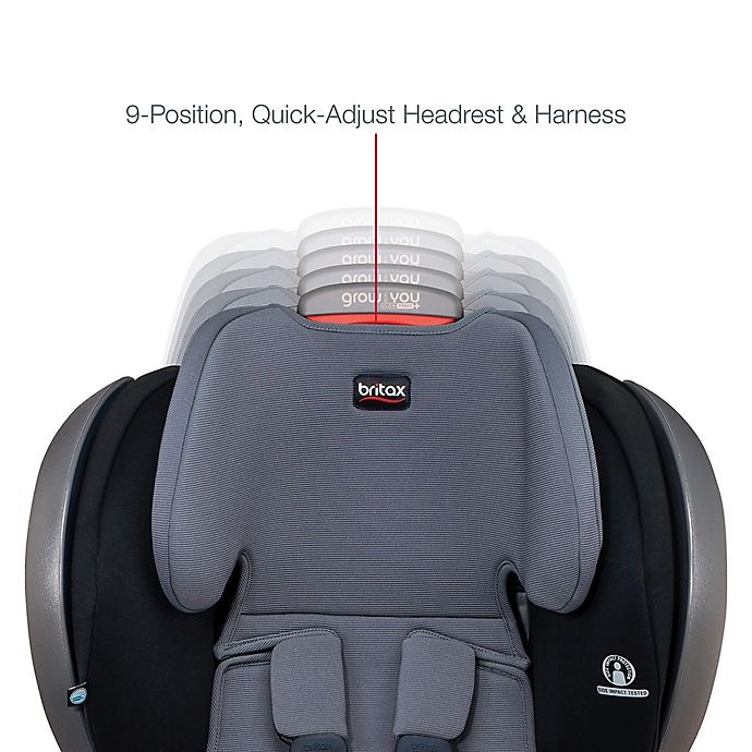 slide 9 of 19, Britax Grow With You ClickTight Cool Flow Harness-2-Booster Car Seat - Grey, 1 ct