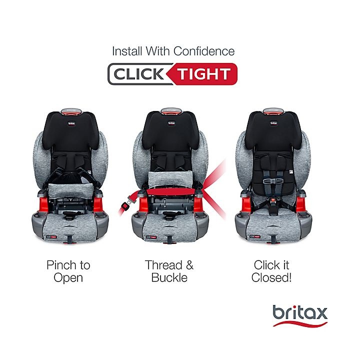 slide 10 of 19, Britax Grow With You ClickTight Cool Flow Harness-2-Booster Car Seat - Grey, 1 ct