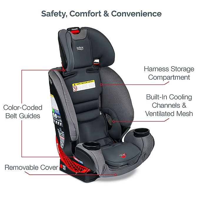 slide 3 of 15, Britax One4Life ClickTight SafeWash All-in-One Convertible Car Seat - Drift Grey, 1 ct