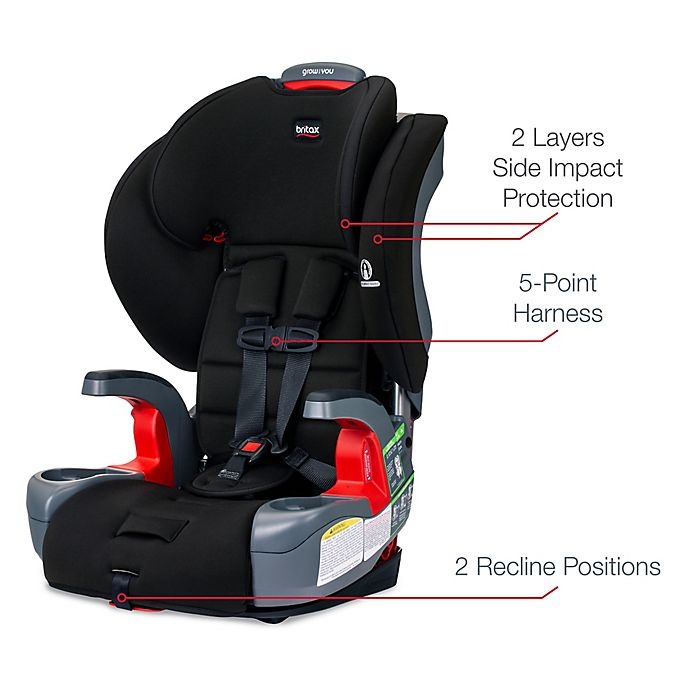 slide 3 of 7, Britax Grow With You Harness-2-Booster Car Seat - Dusk, 1 ct