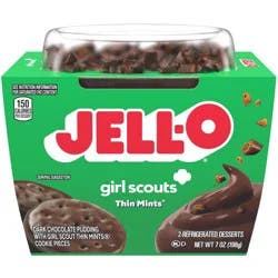 Jell-O Thin Mints Ready-to-Eat Refrigerated Dessert Cups, 2 ct Cups