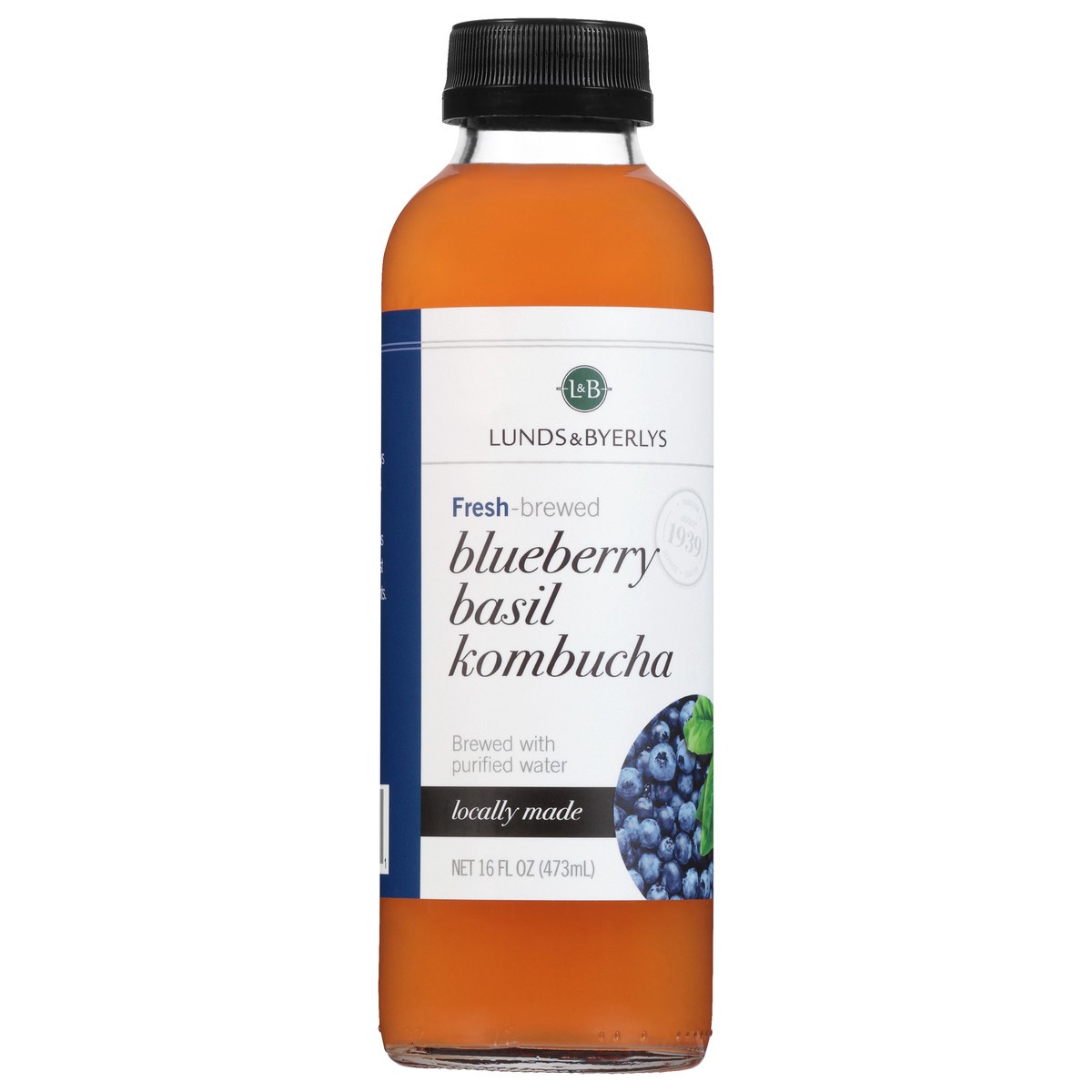 slide 4 of 9, Lunds & Byerlys Blueberry Basil Kombucha 16 fl oz, 16 fl oz