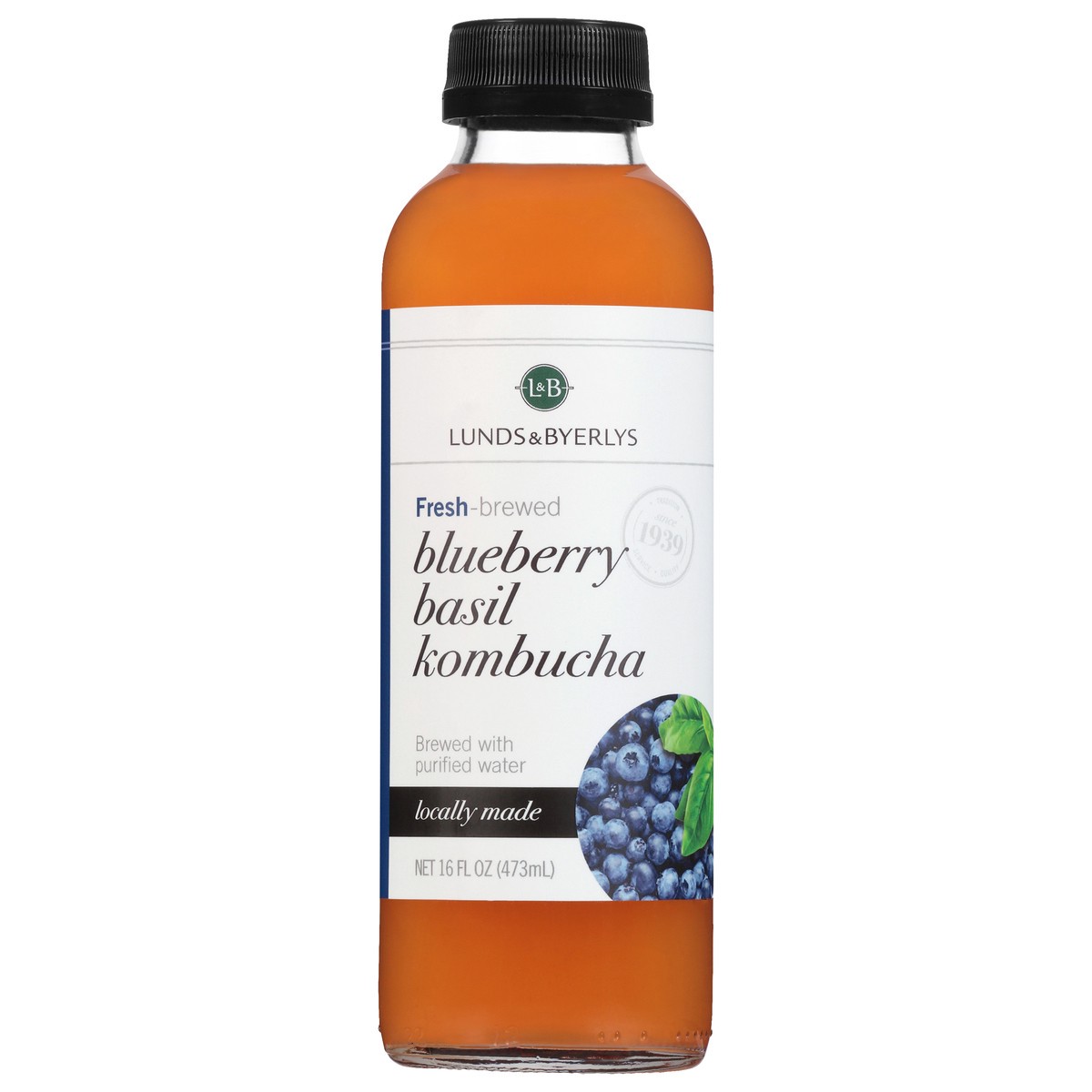 slide 8 of 9, Lunds & Byerlys Blueberry Basil Kombucha 16 fl oz, 16 fl oz